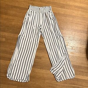 Blue Island striped swim cover